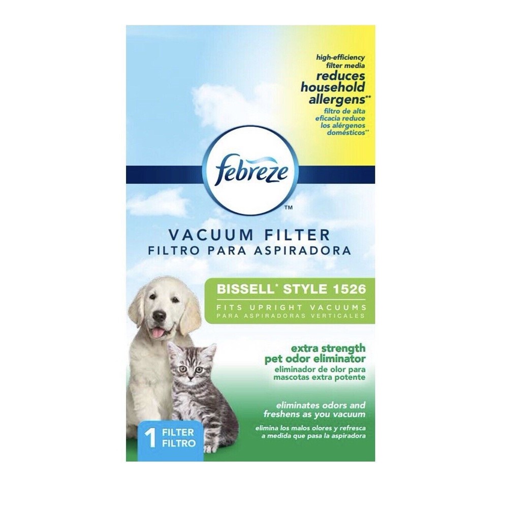 Bissell 1526 Febreze Vacuum Filter Pet Odor Eliminator/Allergens Premium Fresh